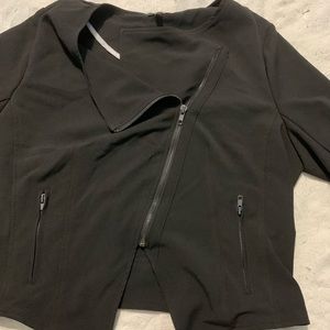 Black short waist jacket